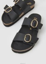 ⁦נשים 4N8XB653 Pepe Jeans שָׁחוֹר סנדלים אנטומיים של אובן⁩ – תמונה ⁦3⁩