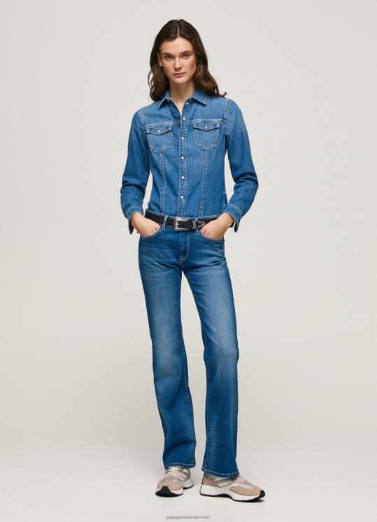 d7a0d7a9d799d79d_4n8xb68_pepe_jeans_d793d6b5d7a0d6b4d799d79d_d792d799d7a0d7a1_d791d799d7a0d795d7a0d799_d791d792d796d7a8d794_d793.jpg נשים 4N8XB68 Pepe Jeans דֵנִים ג'ינס בינוני בגזרה דק בגזרה אוברי – תמונה 1