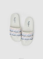 ⁦נשים 4N8XB691 Pepe Jeans צבע קרם סט סליידר כפכפי חוף⁩ – תמונה ⁦2⁩