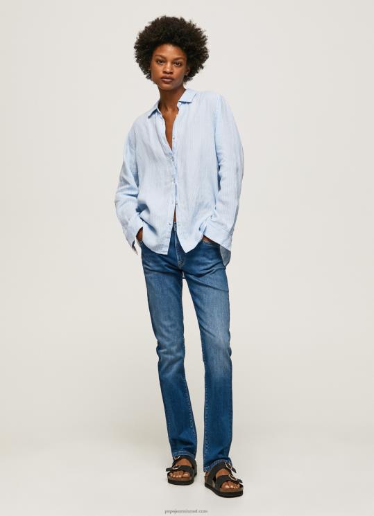 d7a0d7a9d799d79d_4n8xb70_pepe_jeans_d793d6b5d7a0d6b4d799d79d_d792d799d7a0d7a1_d791d792d796d7a8d794_d792d791d795d794d794_d791d792.jpg נשים 4N8XB70 Pepe Jeans דֵנִים ג'ינס בגזרה גבוהה בגזרה דקיקה – תמונה 1