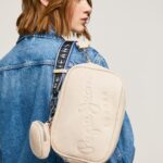 נשים 4N8XB712 Pepe Jeans חוּבצָה תיק crossbody מקסי עם לוגו מובלט