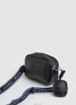 ⁦נשים 4N8XB713 Pepe Jeans שָׁחוֹר תיק crossbody מקסי עם לוגו מובלט⁩ – תמונה ⁦2⁩