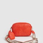 נשים 4N8XB715 Pepe Jeans אפרסק תיק crossbody מקסי עם לוגו מובלט