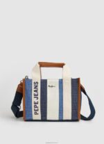⁦נשים 4N8XB738 Pepe Jeans dulwich תיק קרוסבודי מבד זיג זג⁩ – תמונה ⁦4⁩