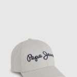 נשים 4N8XB782 Pepe Jeans לבן כובע בסיסי עם לוגו רקום