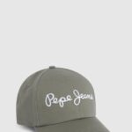 נשים 4N8XB783 Pepe Jeans חאקי הרווארד כובע בסיסי עם לוגו רקום