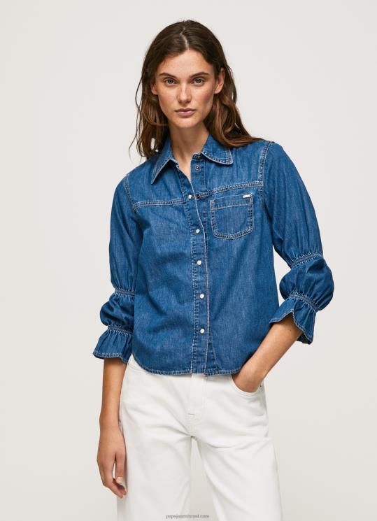 d7a0d7a9d799d79d_4n8xb96_pepe_jeans_d793d6b5d7a0d6b4d799d79d_d797d795d79cd7a6d7aa_d792d799d7a0d7a1_d791d79bd795d7a9d7a8_d7a8d792.jpg נשים 4N8XB96 Pepe Jeans דֵנִים חולצת ג'ינס בכושר רגיל – תמונה 1
